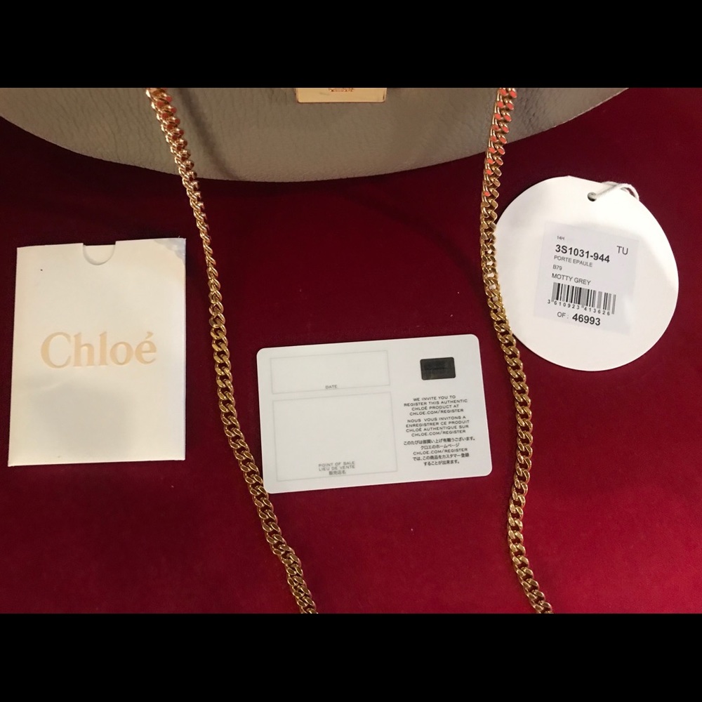 CHLOE Drew Shoulder Bag Motty Grey - Picture 3 of 8